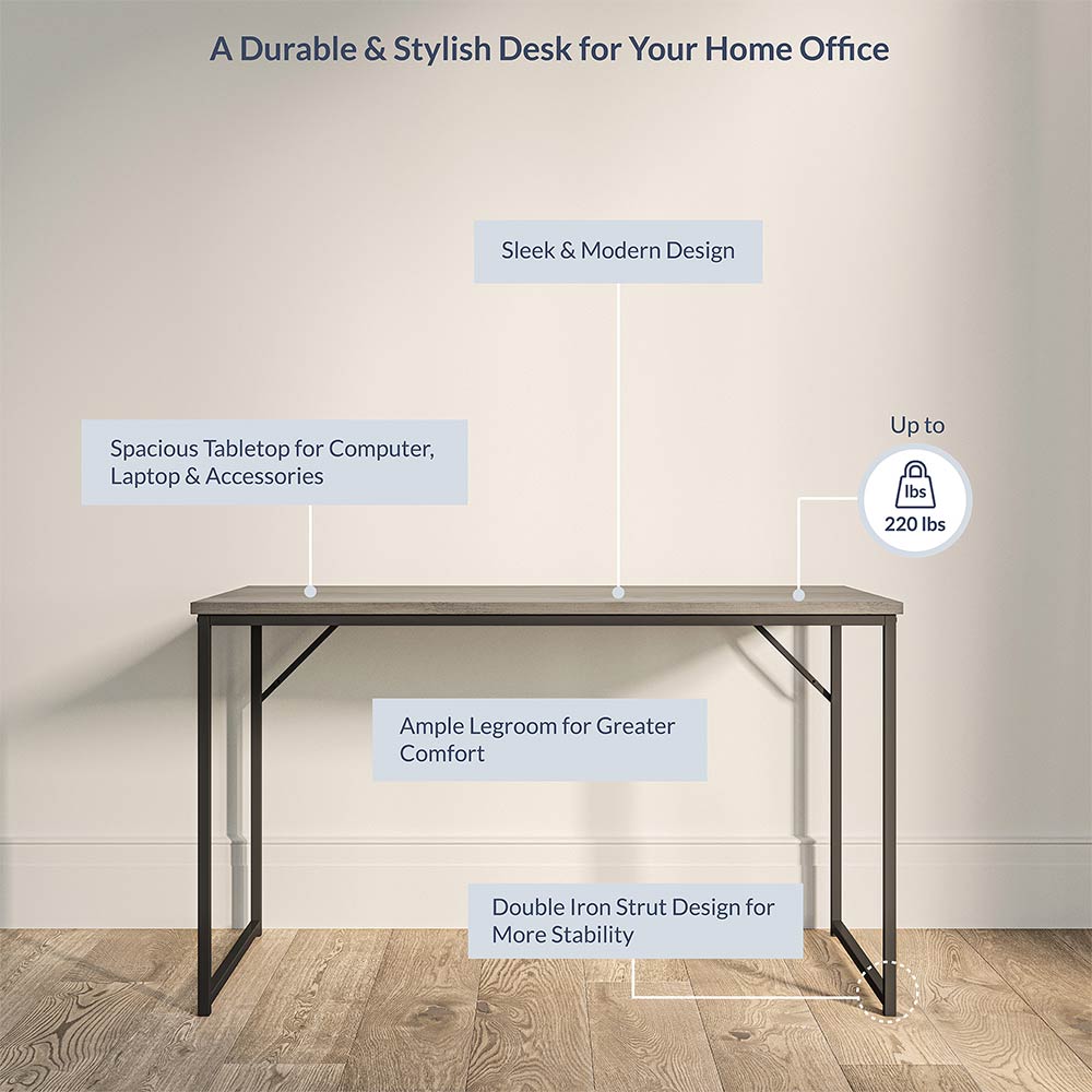 47" Barton Industrial Computer Desk