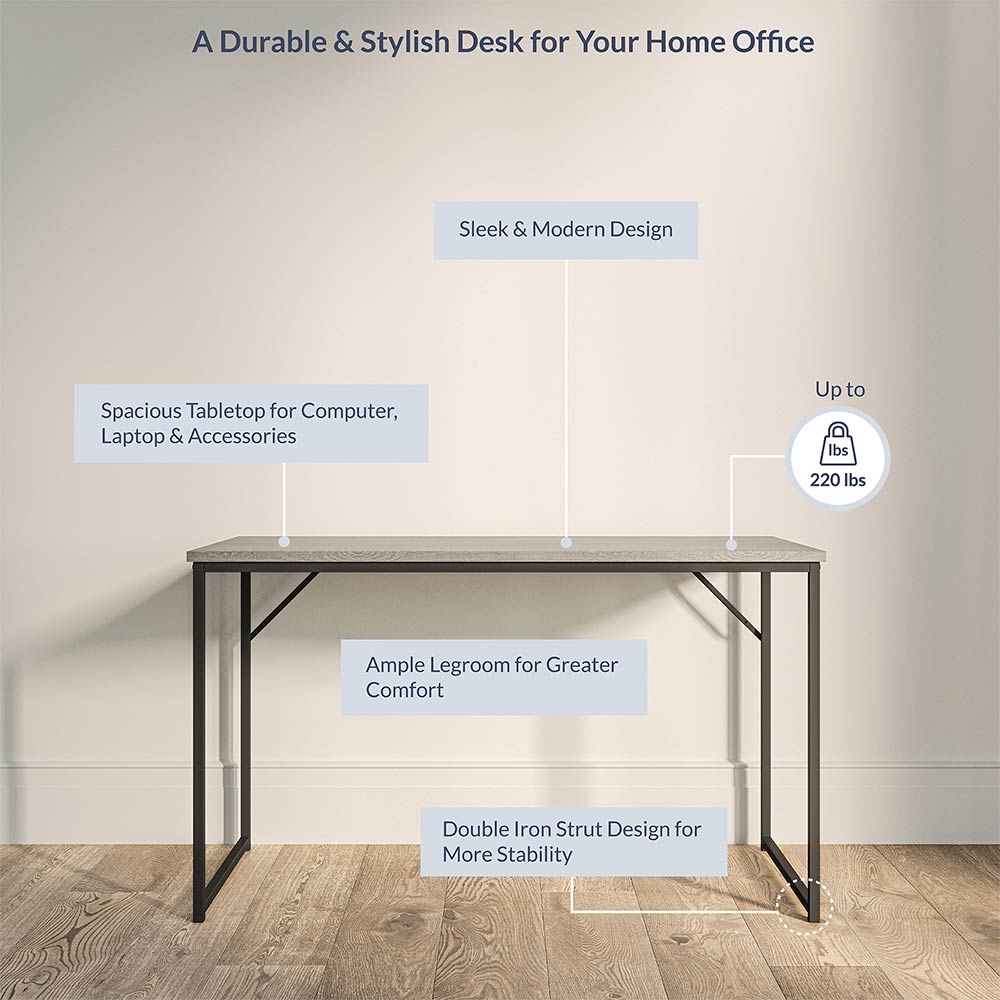 47" Barton Industrial Computer Desk