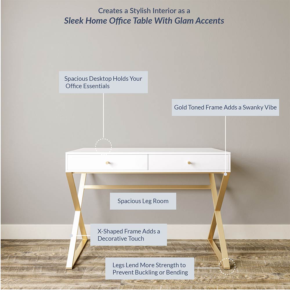 Ellena 42" Home Office Writing Computer Desk