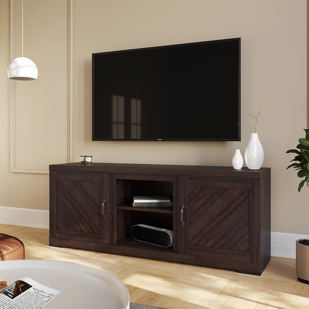 Hilo 58" Rustic Fireplace TV Stand