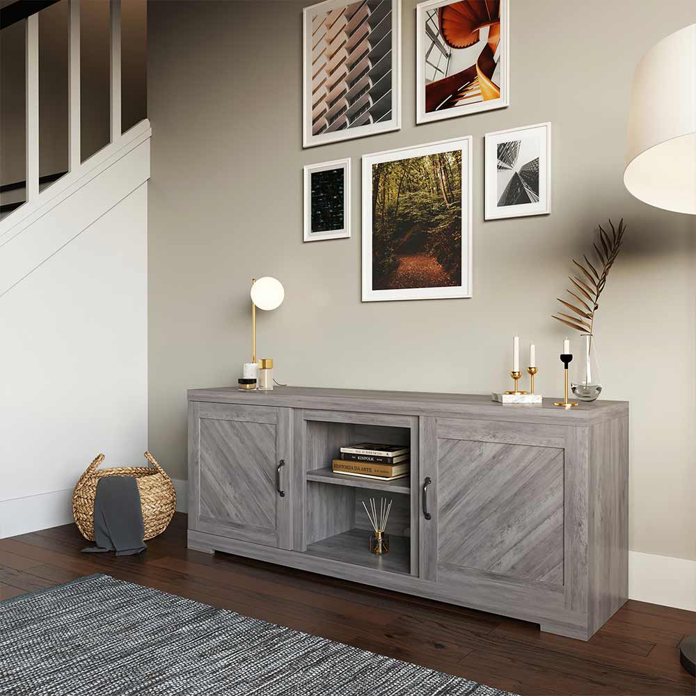 Hilo 58" Rustic Fireplace TV Stand