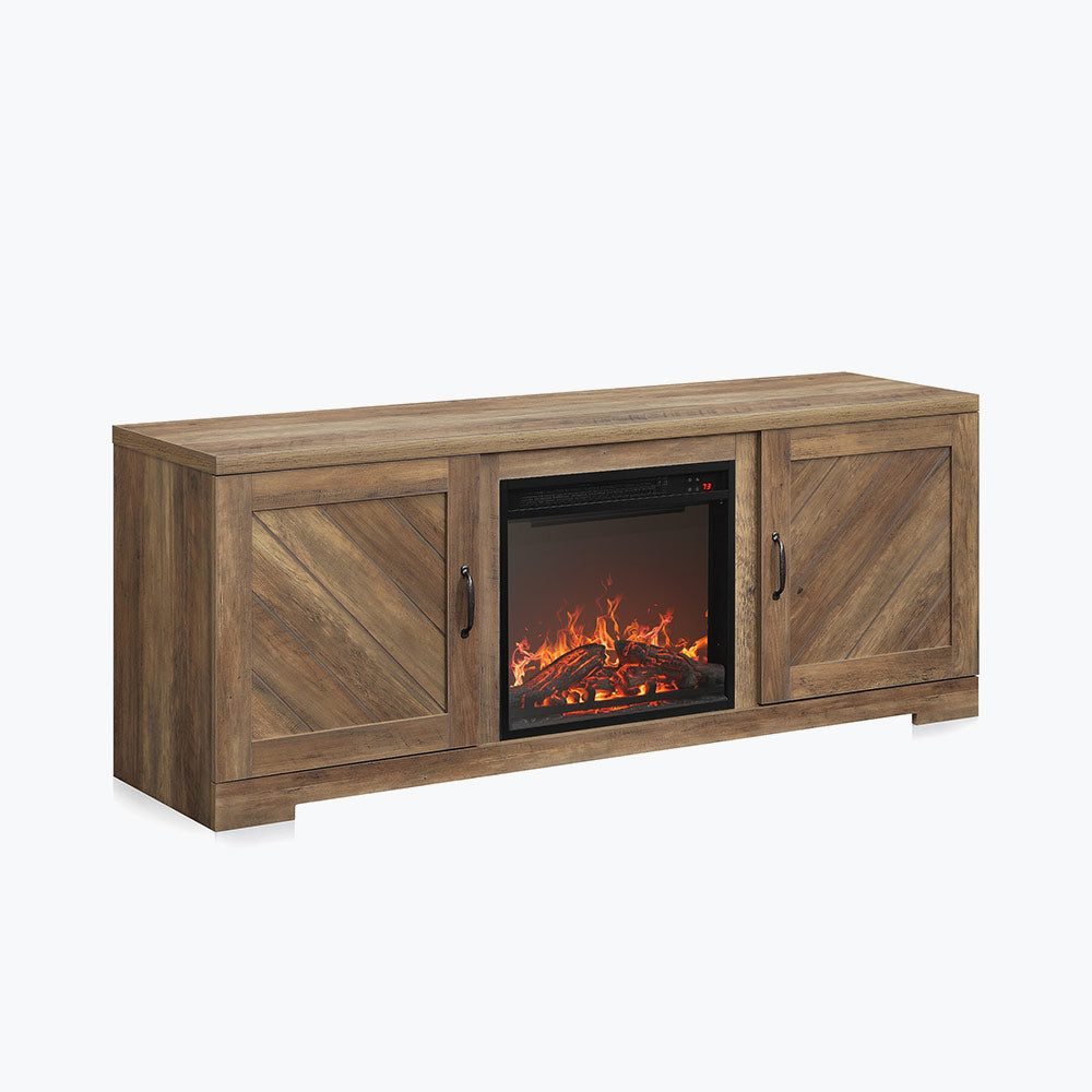 Hilo 58" Rustic Fireplace TV Stand