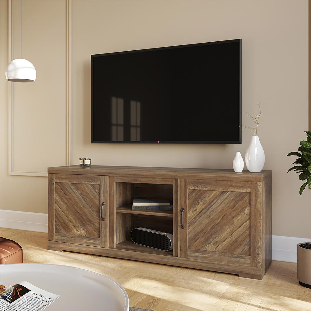 Hilo 58" Rustic Fireplace TV Stand
