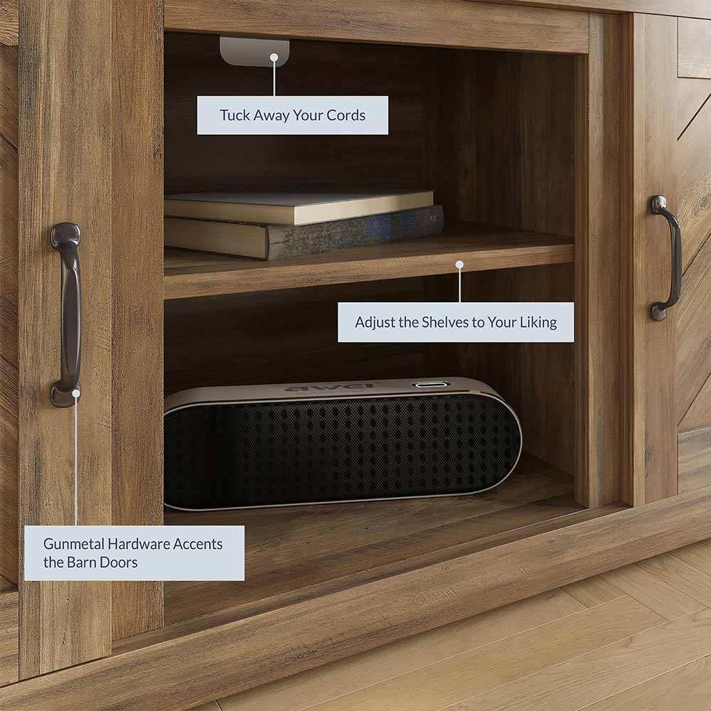 Hilo 58" Rustic Fireplace TV Stand