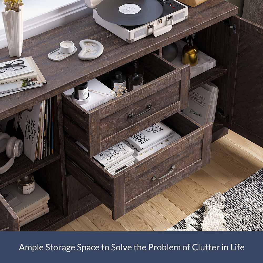 Hilo Modern Farmhouse Solid Wood Sideboard