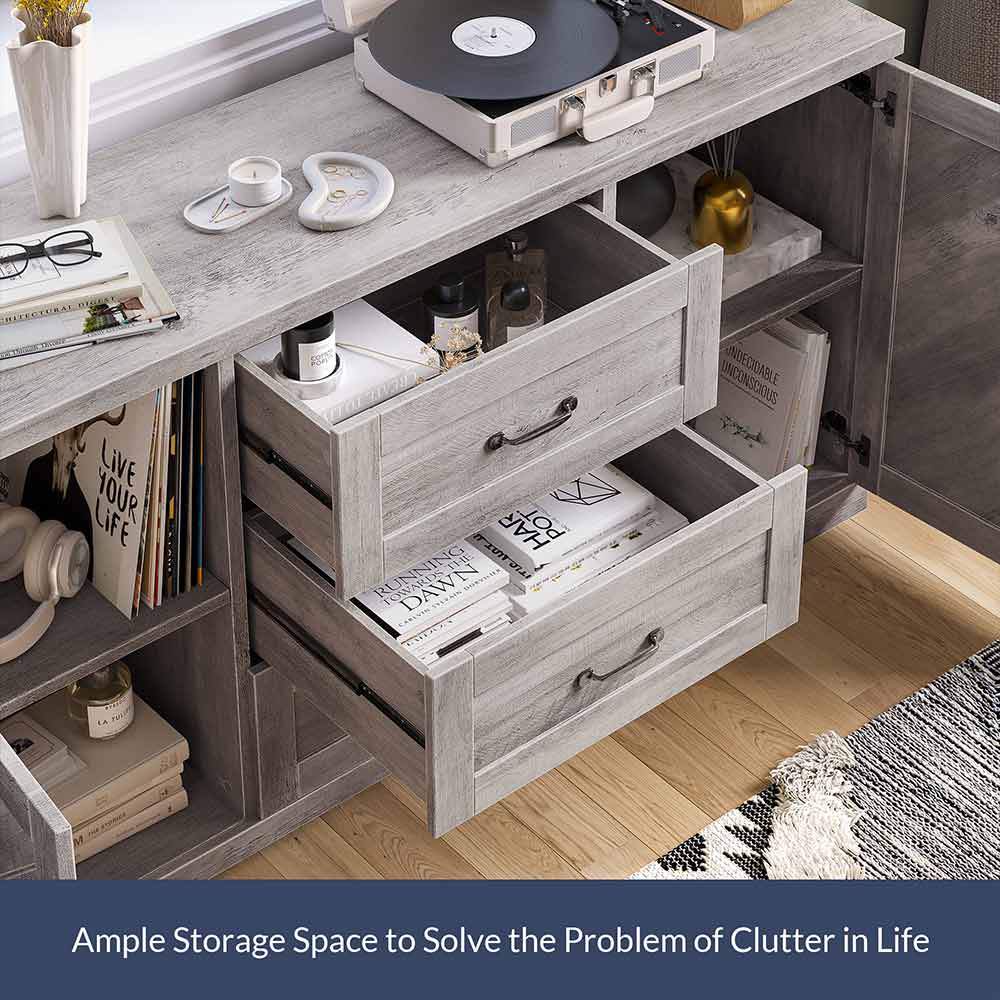 Hilo 60" Farmhouse Sideboard Buffet Cabinet