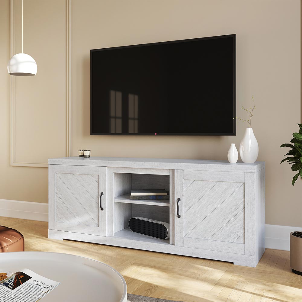 Hilo 58" Rustic Fireplace TV Stand