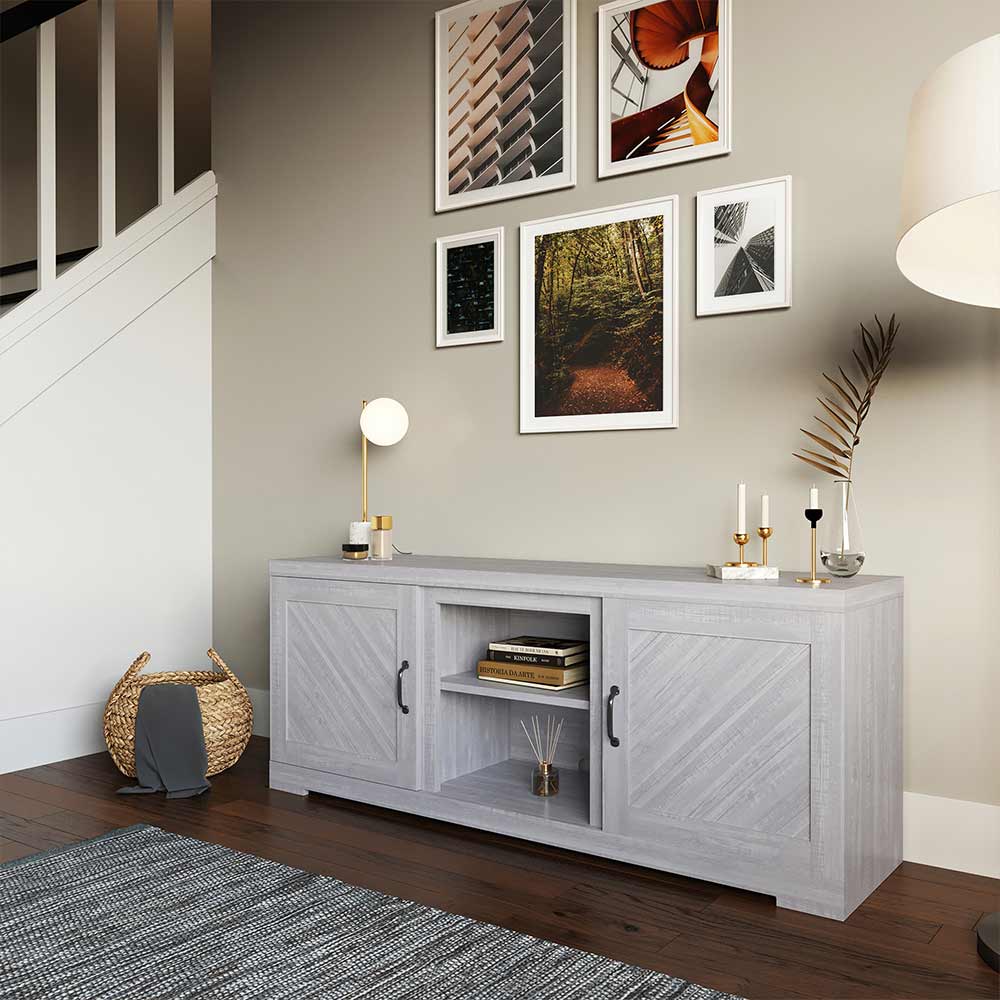 Hilo 58" Rustic Fireplace TV Stand