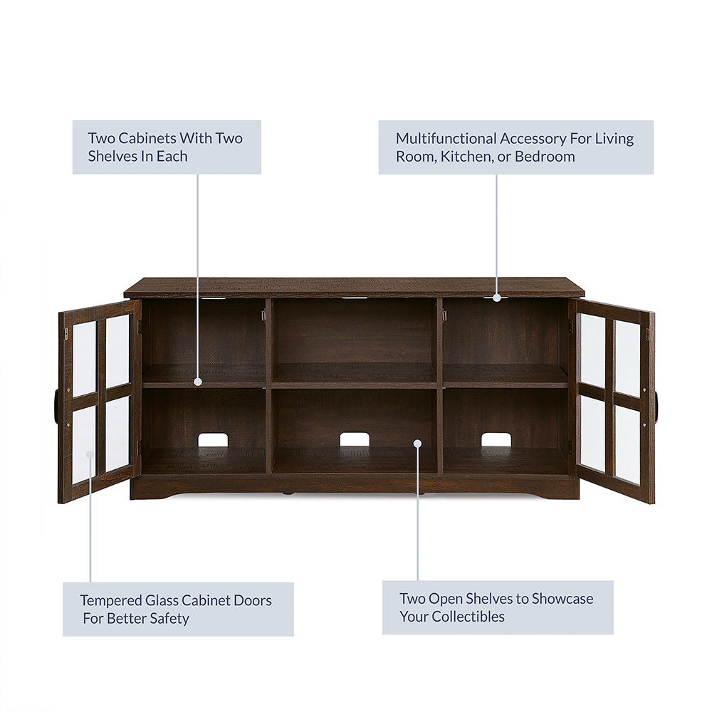 Cori Wood Farmhouse TV Stand for TVs Up to 55"
