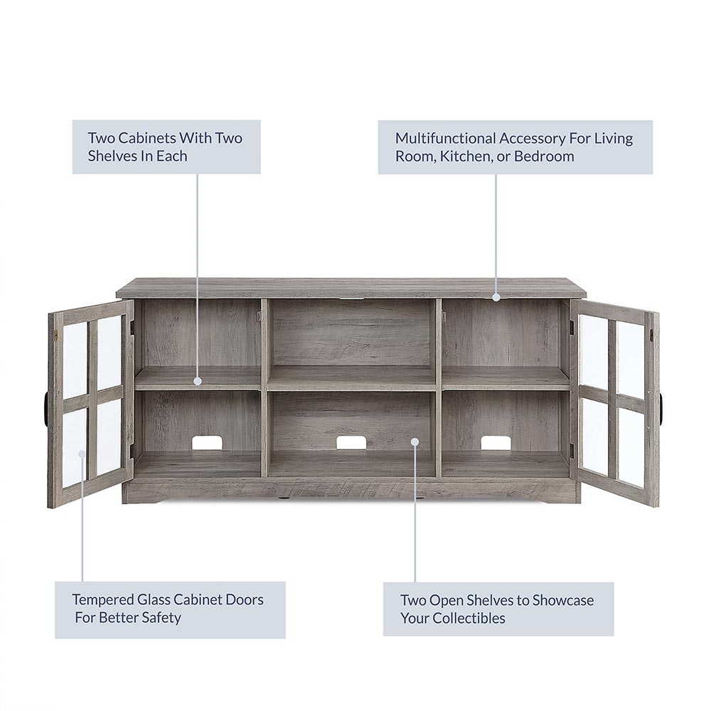 Cori Wood Farmhouse TV Stand for TVs Up to 55"