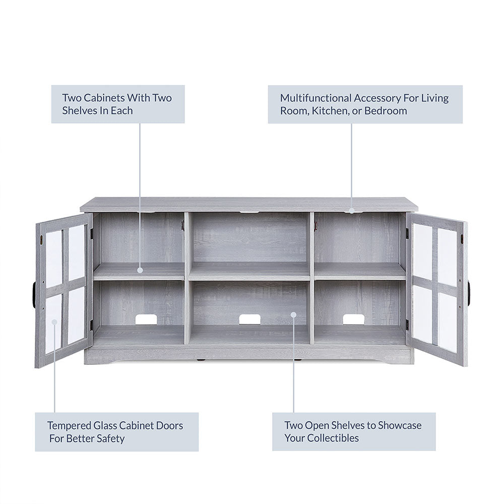 Cori Wood Farmhouse TV Stand for TVs Up to 55"