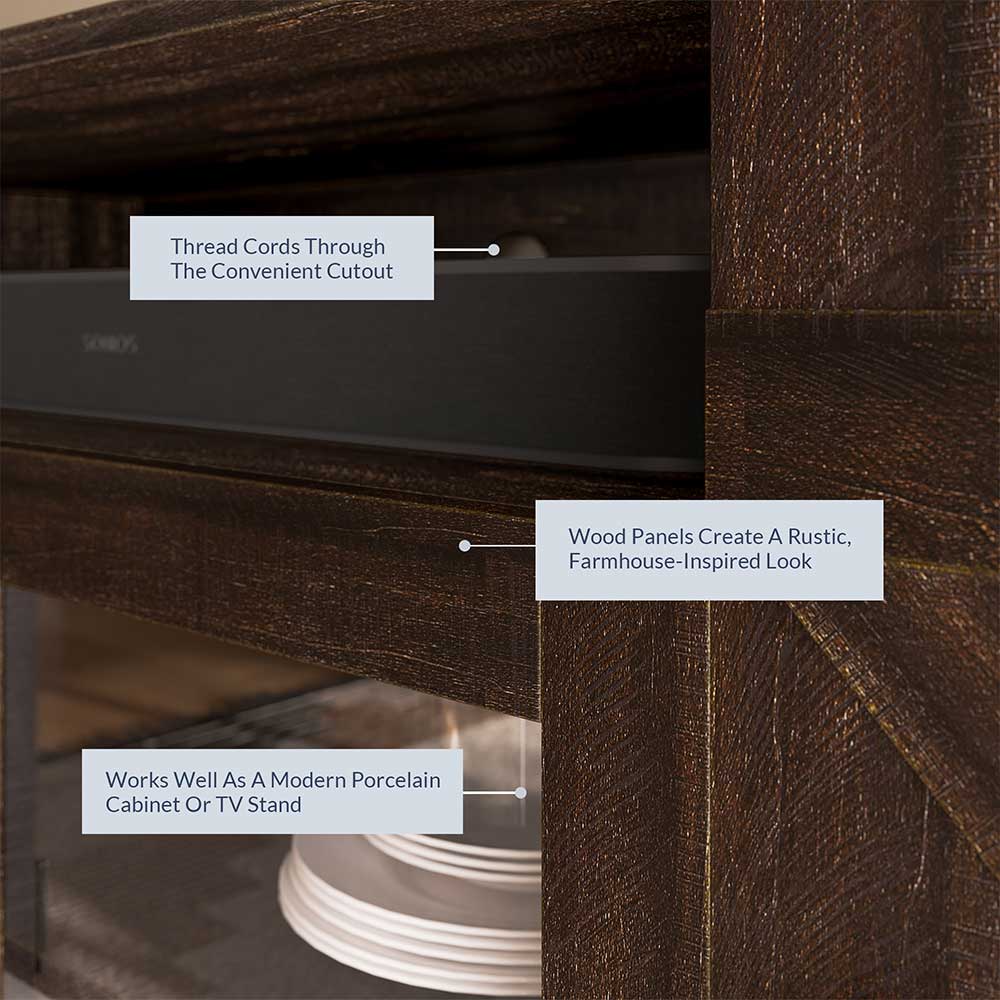 Veropeso Farmhouse TV Stand for TVs up to 70″