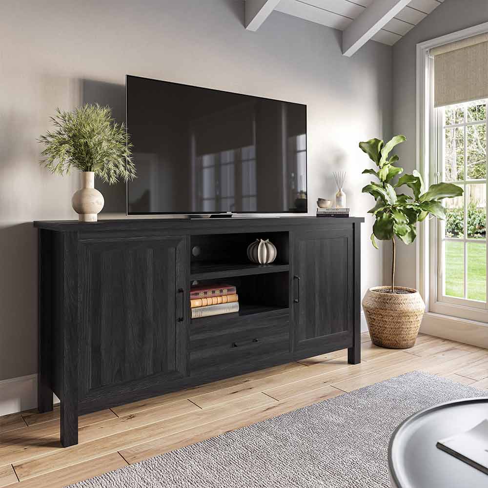 Virat Wood Farmhouse TV Stand for TVs up to 65″