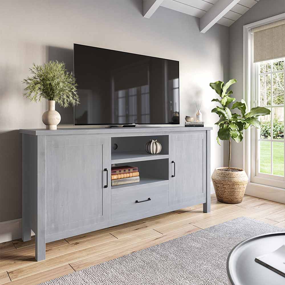 Virat Wood Farmhouse TV Stand for TVs up to 65″