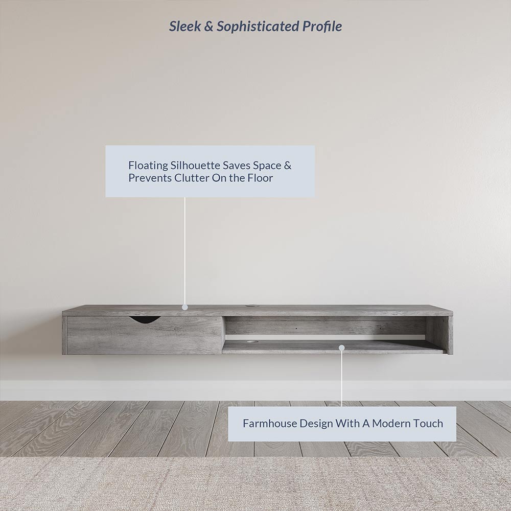 Beckett Wall Mounted Floating TV Stand