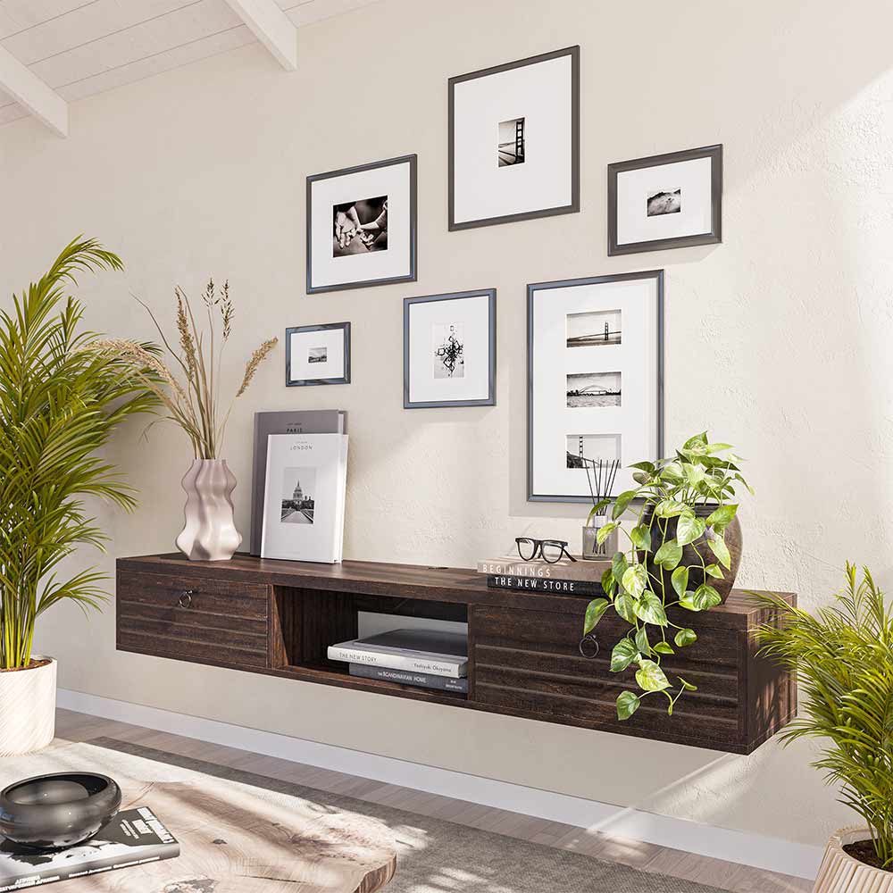 Langston 63" Floating TV Stand with Drawers