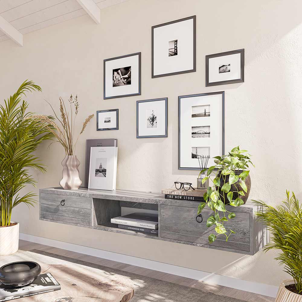 Langston 63" Floating TV Stand with Drawers