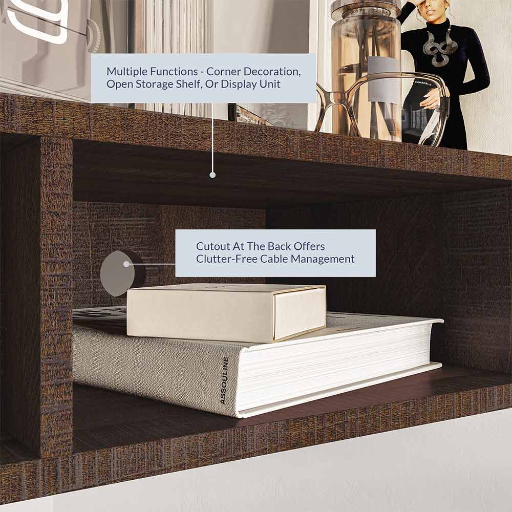 Russel Floating Corner TV Stand for TVs up to 50"