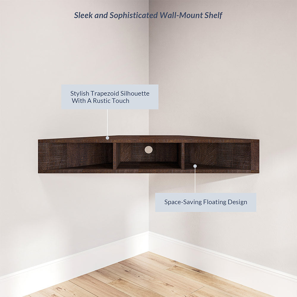 Russel Floating Corner TV Stand for TVs up to 50"