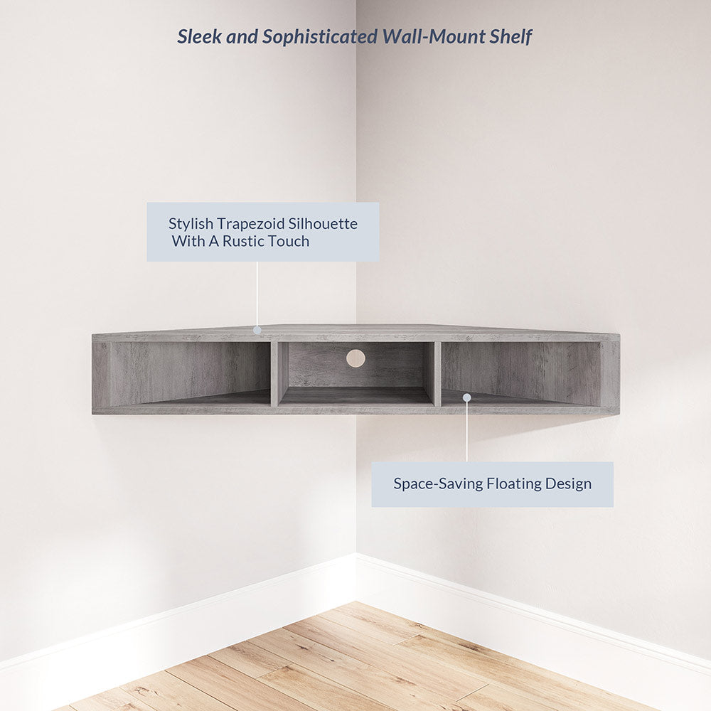 Russel Floating Corner TV Stand for TVs up to 50"