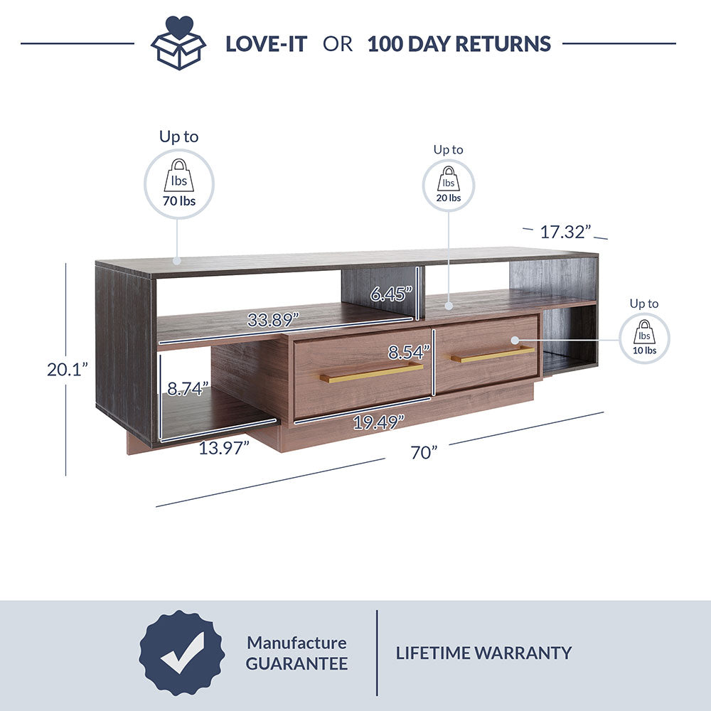 Kamari Low Profile Modern TV Stand for 75+ Inch TV