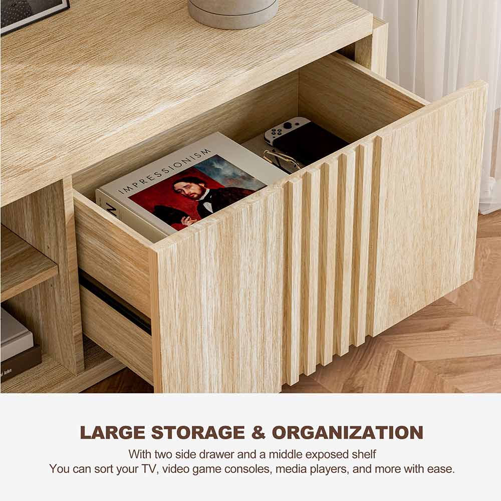 Mint 69" Low Profile TV Stand with Fluted Doors