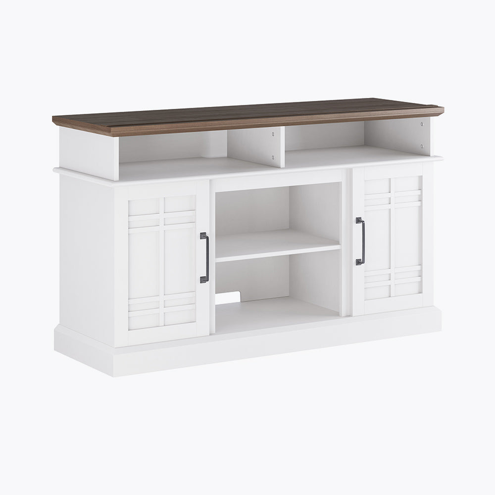 Norrell Farmhouse Fireplace TV Stand for TVs up to 50″