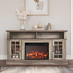 Astorga 58" Modern Farmhouse Fireplace TV Stand with Glass Doors