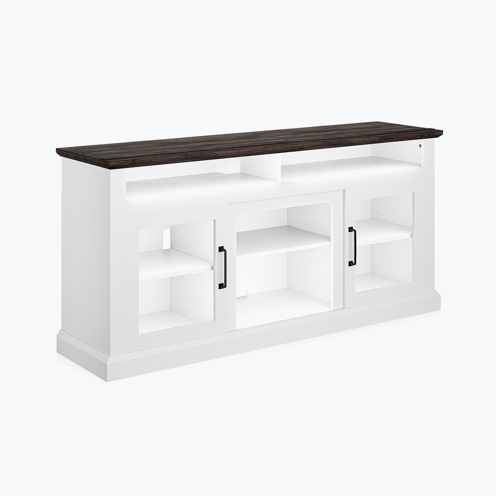 Cayman Farmhouse Fireplace TV Stand for TVs up to 65″
