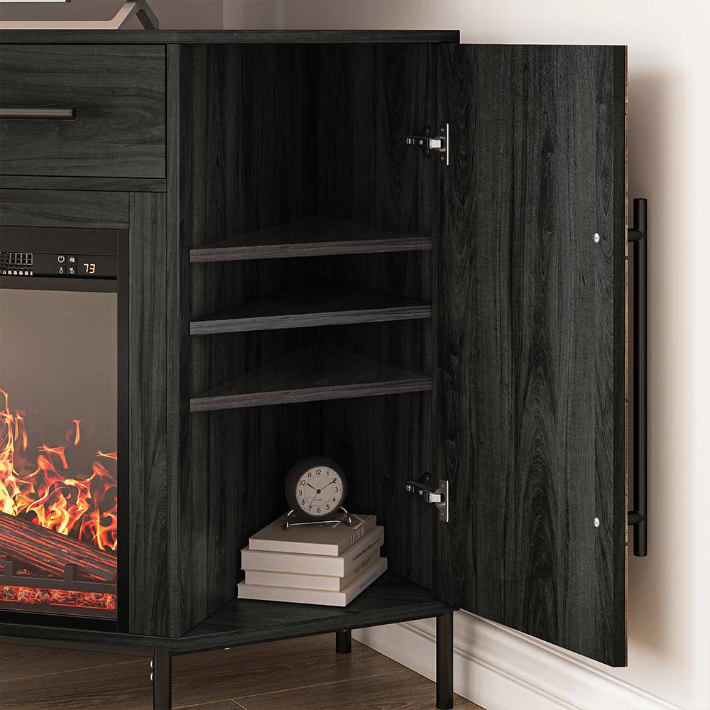 Harper Corner TV Stand with Fireplace for TVs up to 43"