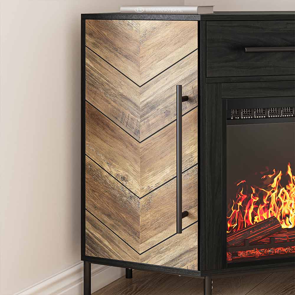 Harper Corner TV Stand with Fireplace for TVs up to 43"