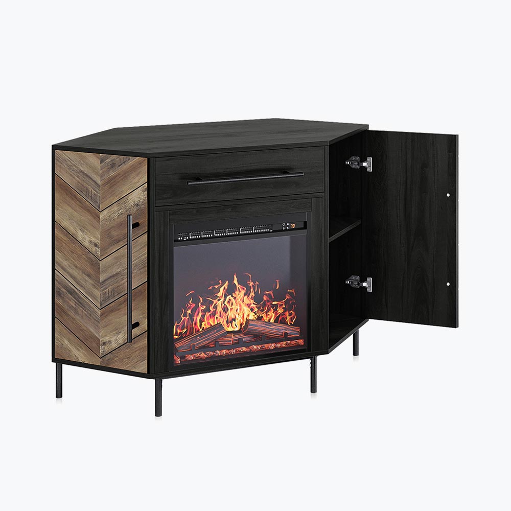 Harper Corner TV Stand with Fireplace for TVs up to 43"