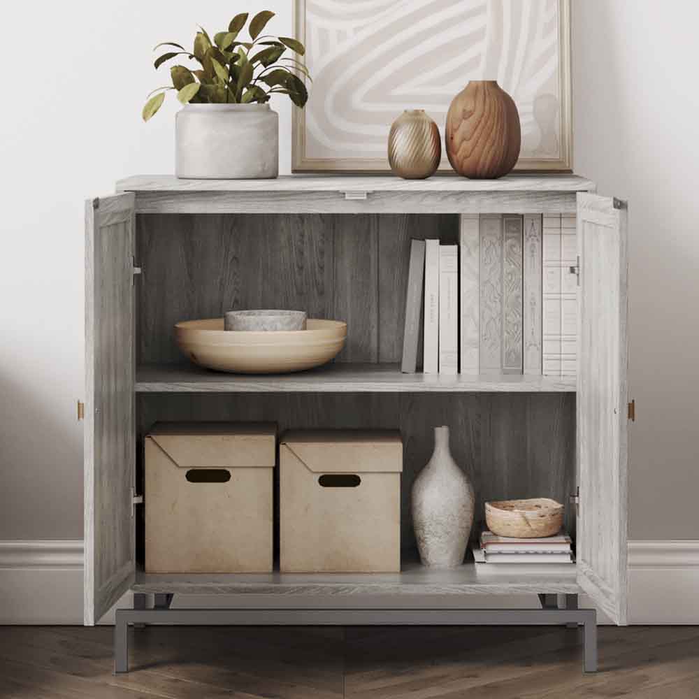 Liam 32" Small Sideboard with Rattan Doors