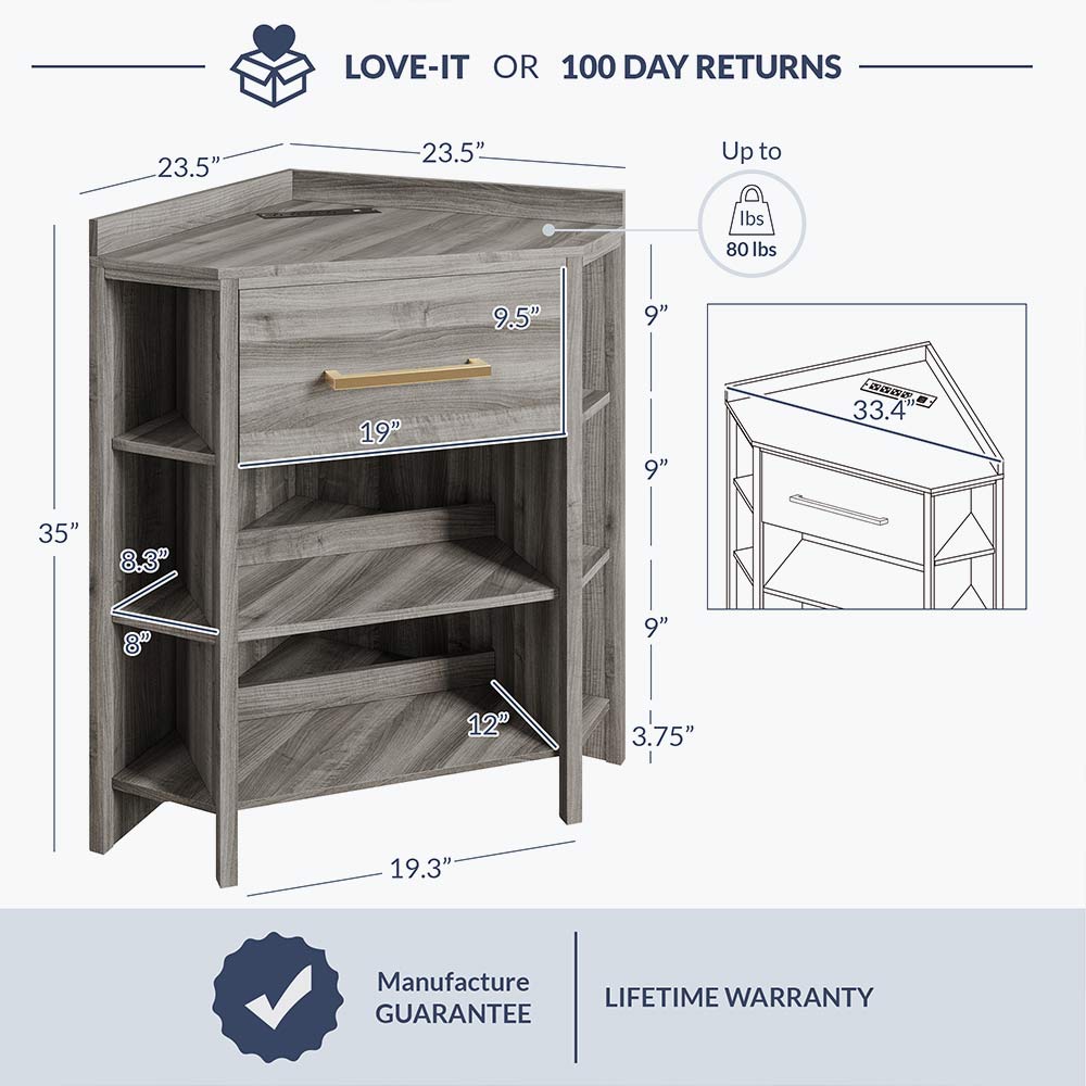 Sonoma Conner Cabinet (3 shelves)