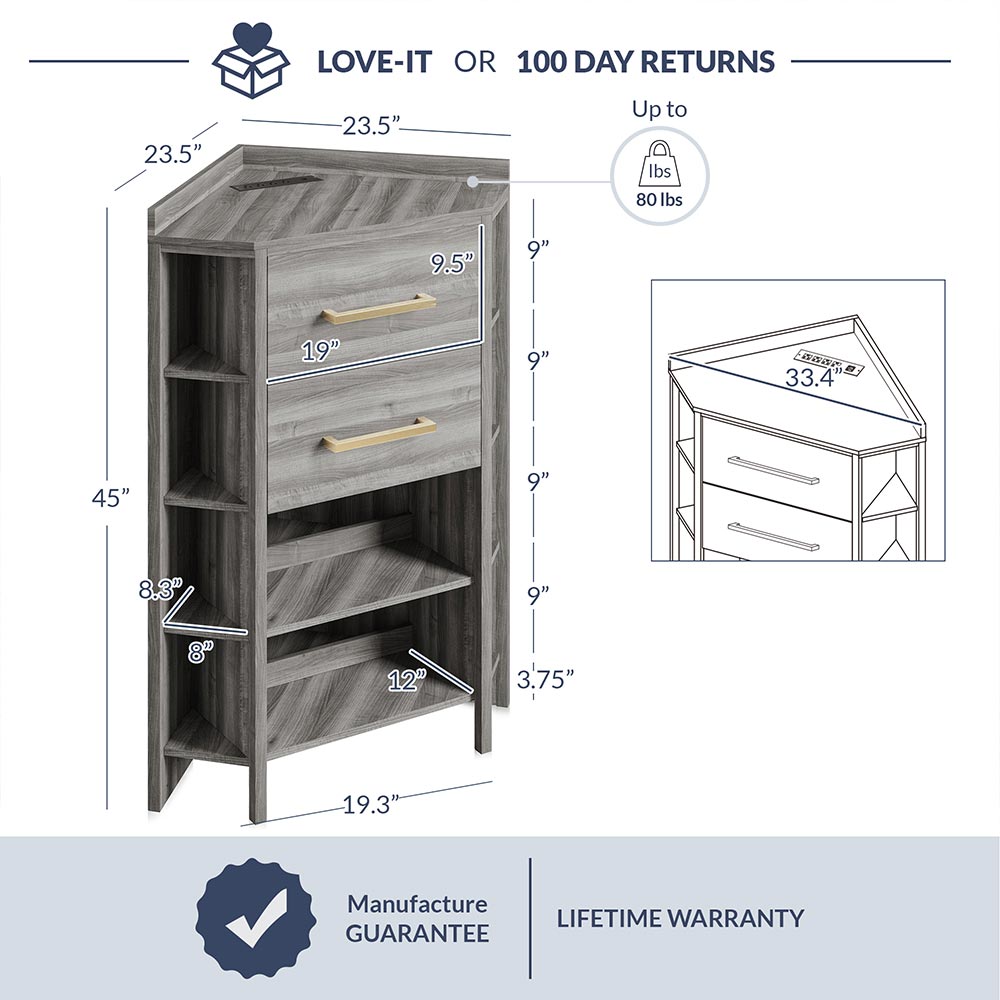 Sonoma Conner Cabinet (4 shelves)