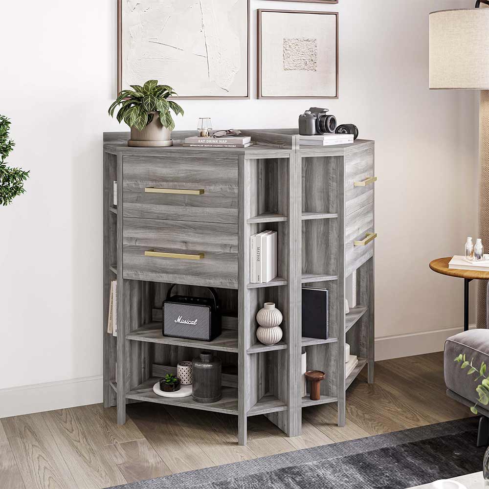 Sonoma 24" 4-Drawers Corner Storage Cabinet Sonoma 24" 4-Drawers Corner Storage Cabinet