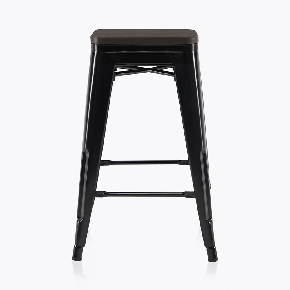 Wyatt 24" Bar Stool w/ Wood Seat (Set of 4)