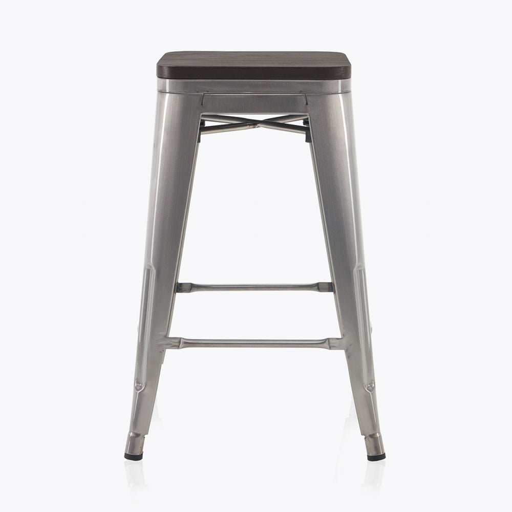 Wyatt 24" Bar Stool w/ Wood Seat (Set of 4)