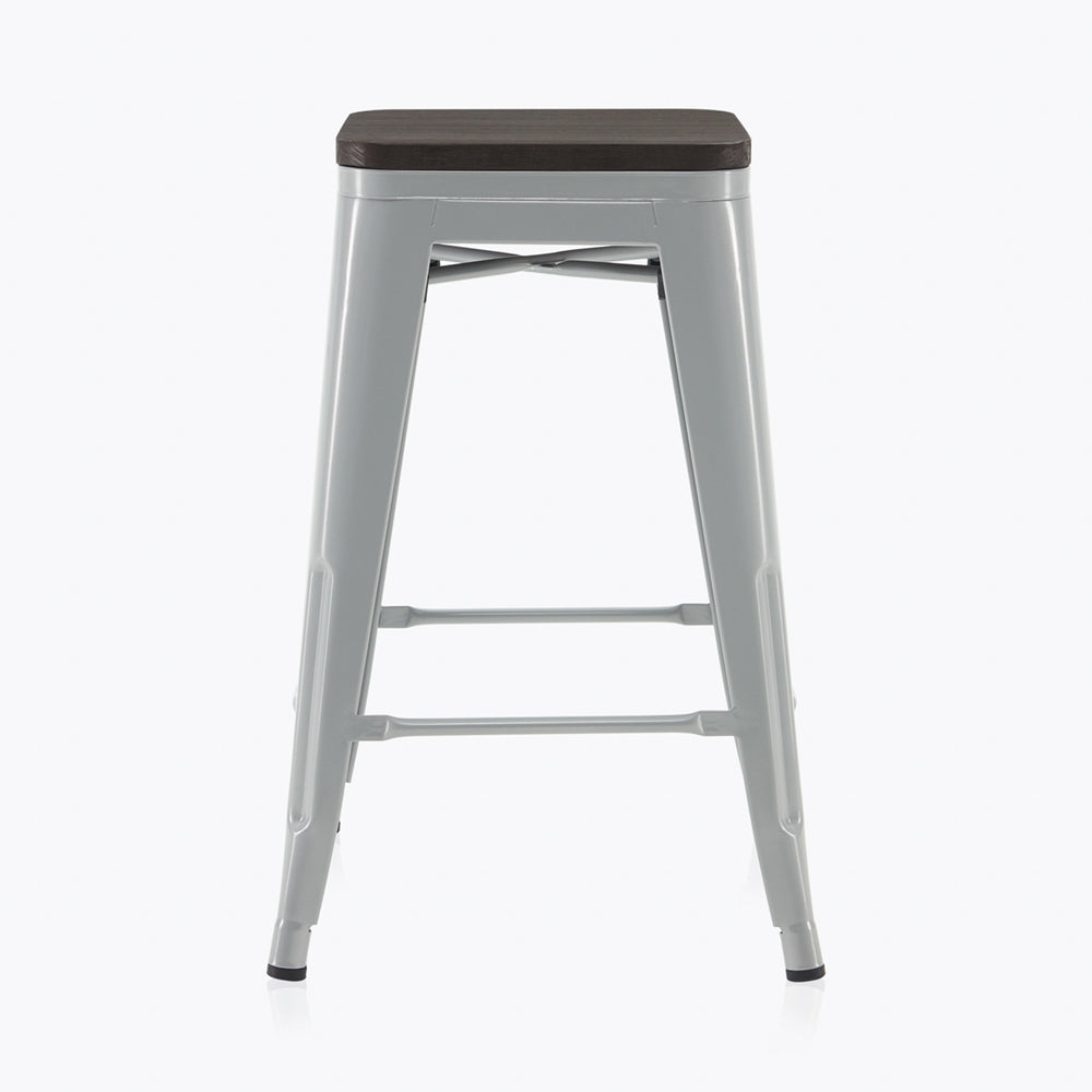 Wyatt 24" Bar Stool w/ Wood Seat (Set of 4)