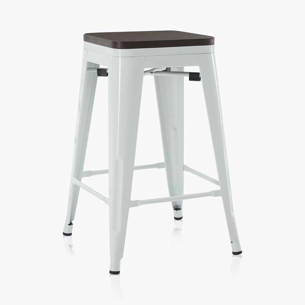 Wyatt 24" Bar Stool w/ Wood Seat (Set of 4)