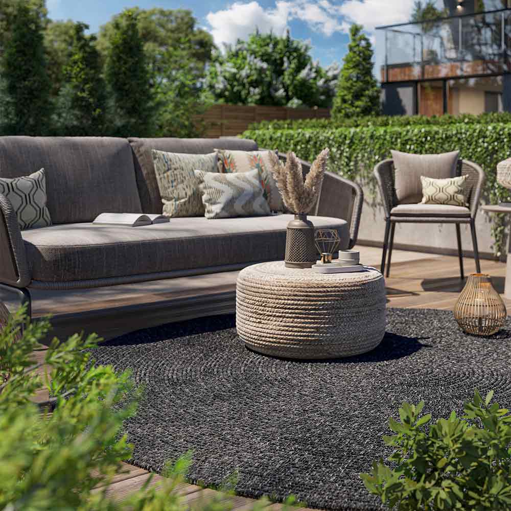 Braided Indoor/Outdoor Area Rug,8FT,6FT