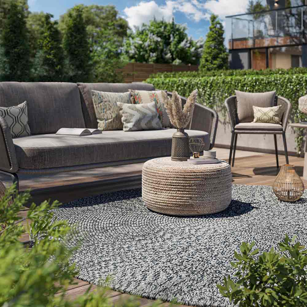 Braided Indoor/Outdoor Area Rug,8FT,6FT