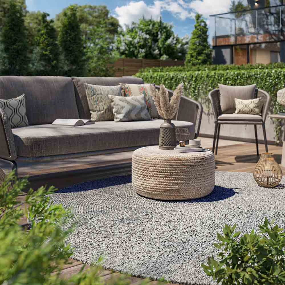 Braided Indoor/Outdoor Area Rug,8FT,6FT