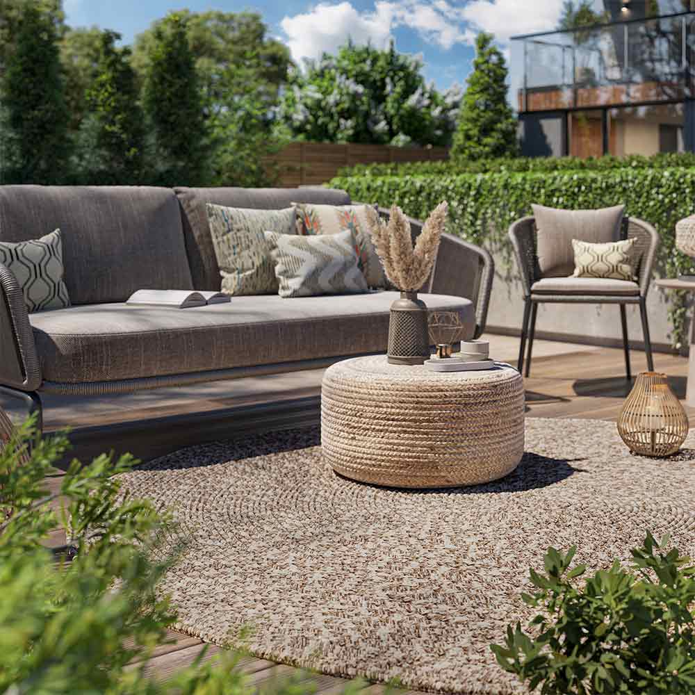 Braided Indoor/Outdoor Area Rug,8FT,6FT