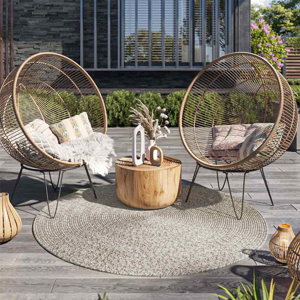 Braided Indoor/Outdoor Area Rug,8FT,6FT