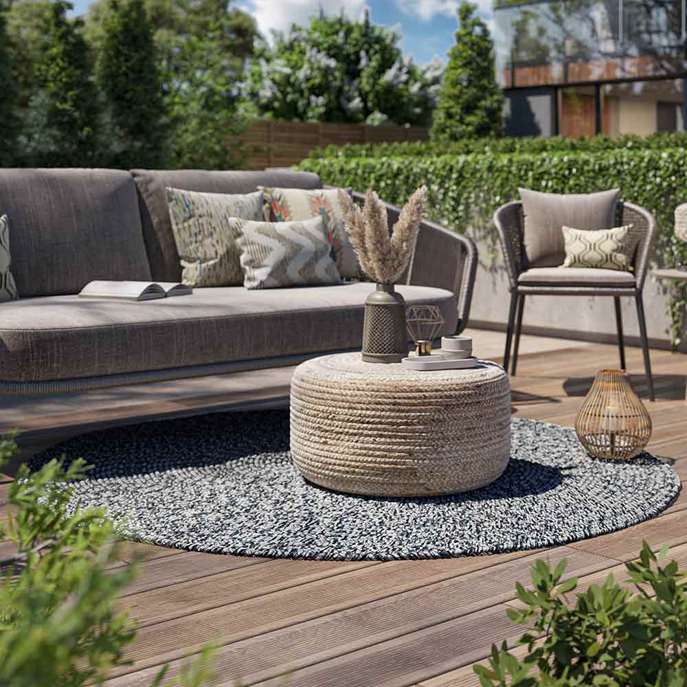 Braided Indoor/Outdoor Area Rug,8FT,6FT