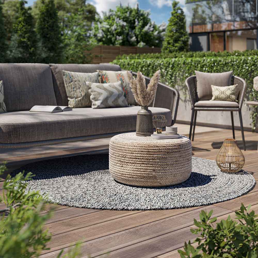 Braided Indoor/Outdoor Area Rug,8FT,6FT