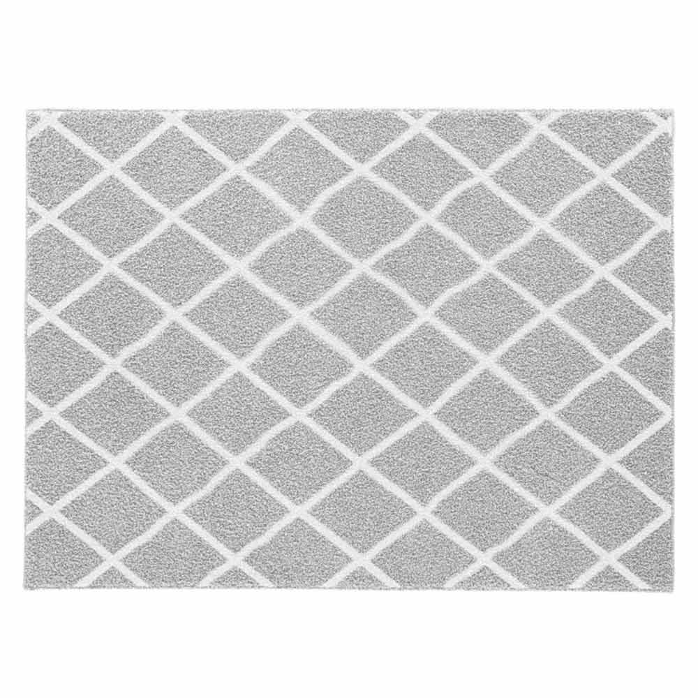 Diamond Trellis Area Rug Plush Shag Rug,8' x 10',5' x 8',4' x 6'