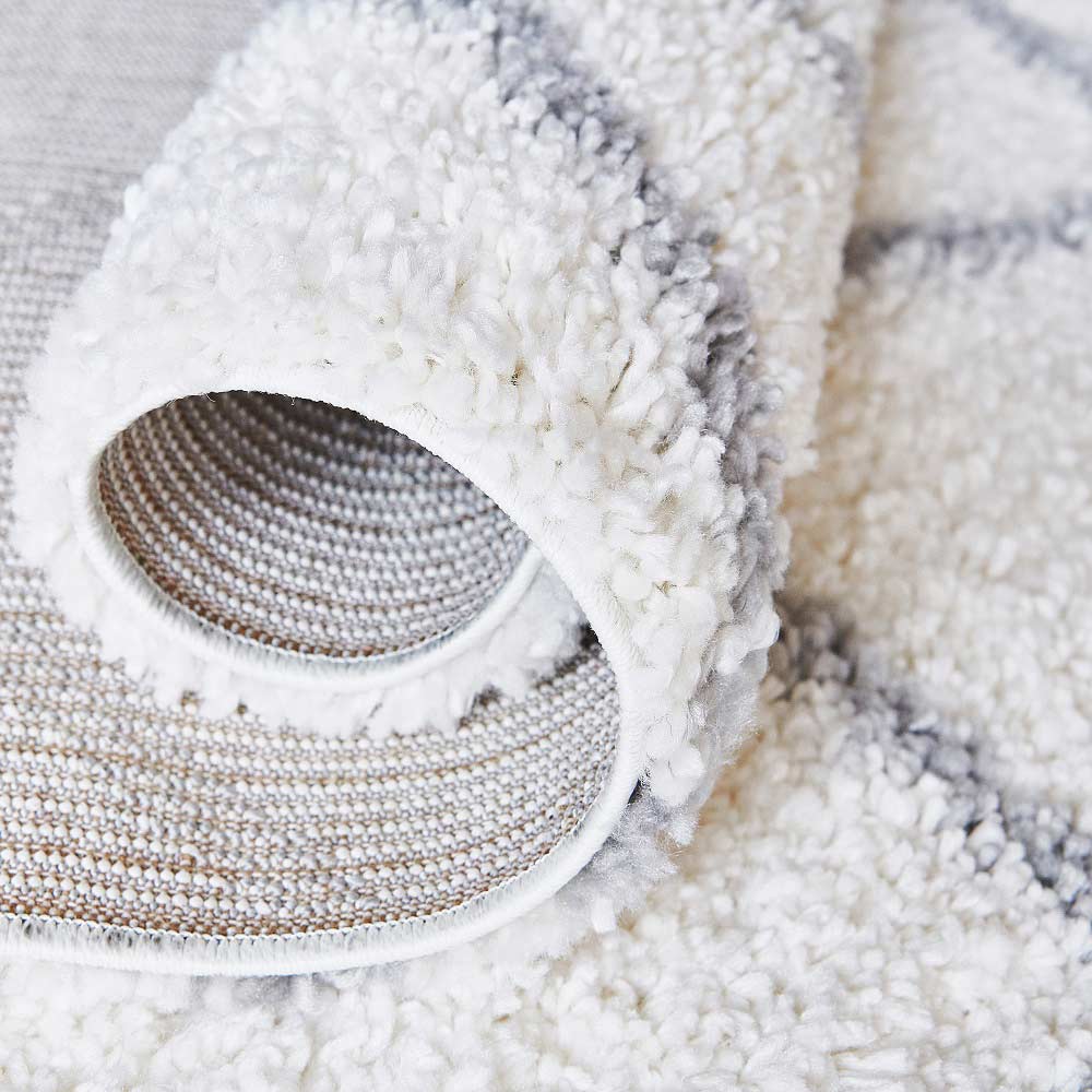 Diamond Trellis Area Rug Plush Shag Rug,8' x 10',5' x 8',4' x 6'