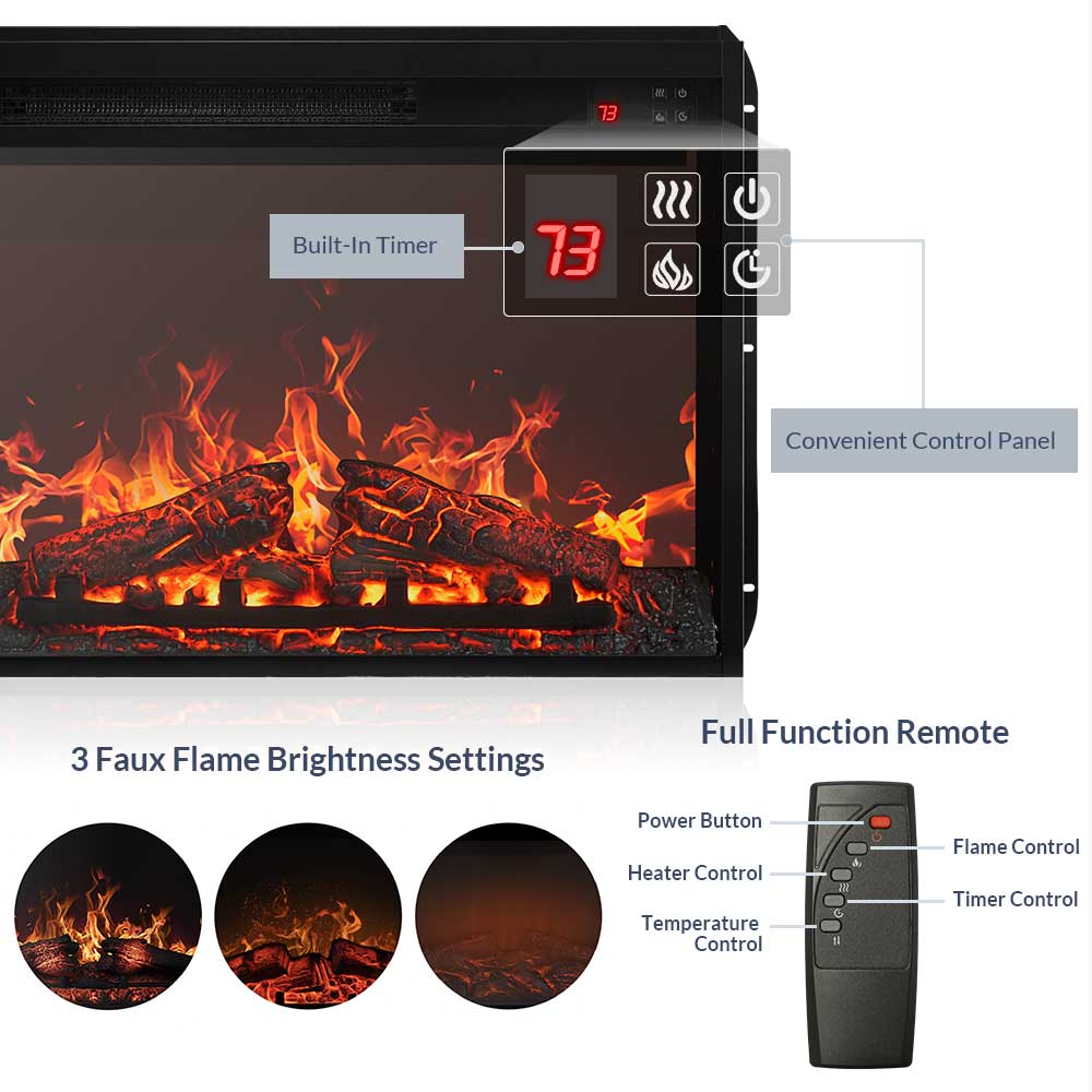 23" Electric Fireplace Insert